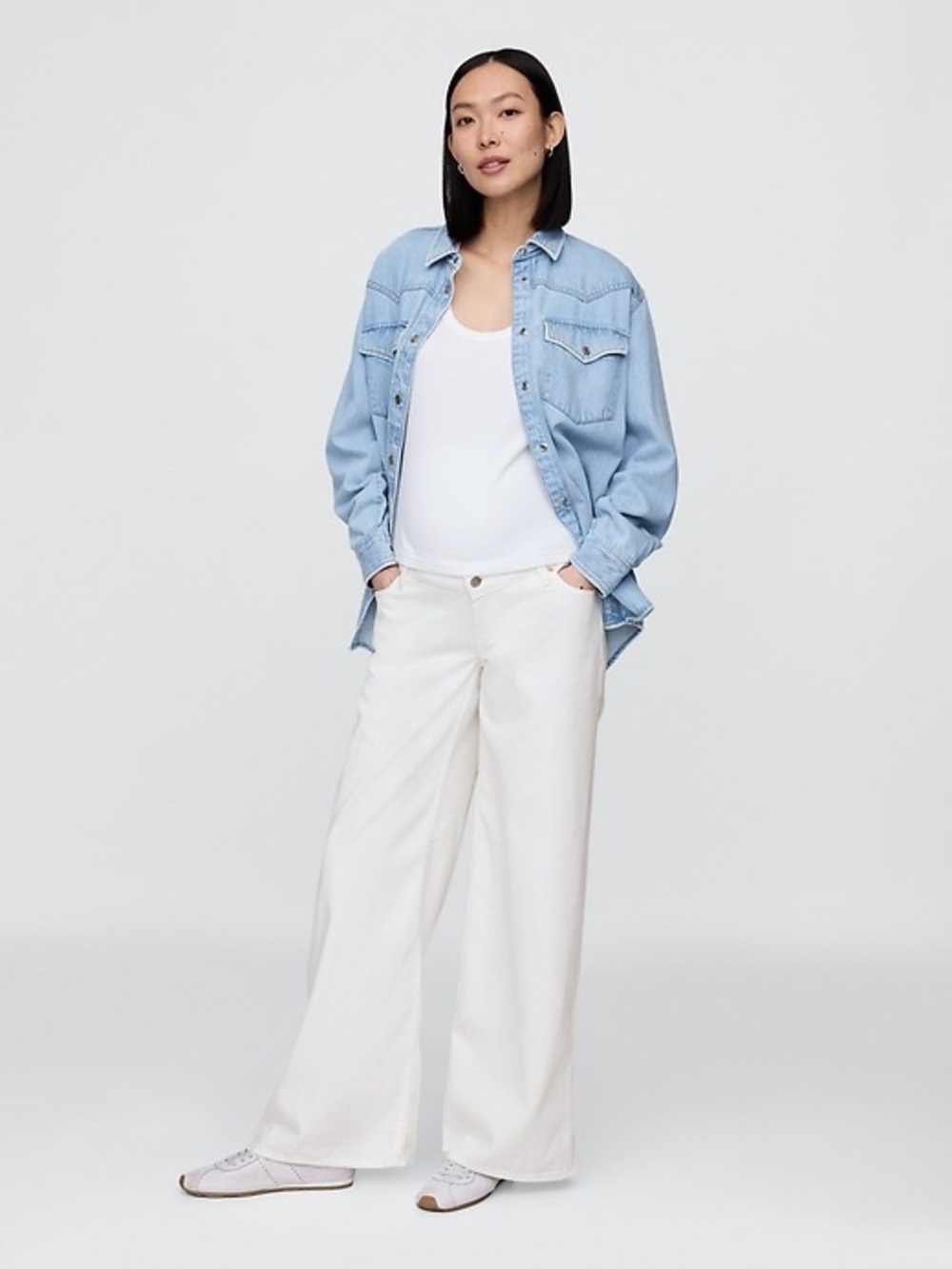 GAP Maternity UltraSoft Full Panel Baggy Jeans